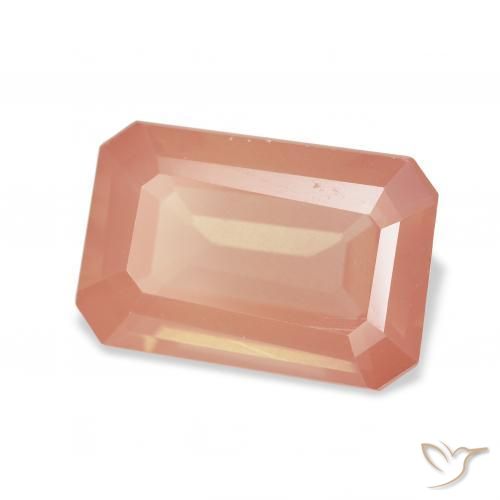 Andesina Labradorite Arancione rossastra naturale da 4.36 ct, Ottagonale / Taglio smeraldo, Trasparente