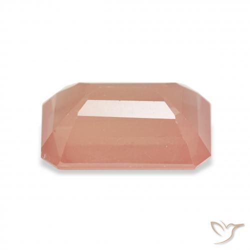 Andesina Labradorite Arancione rossastra naturale da 4.36 ct, Ottagonale / Taglio smeraldo, Trasparente