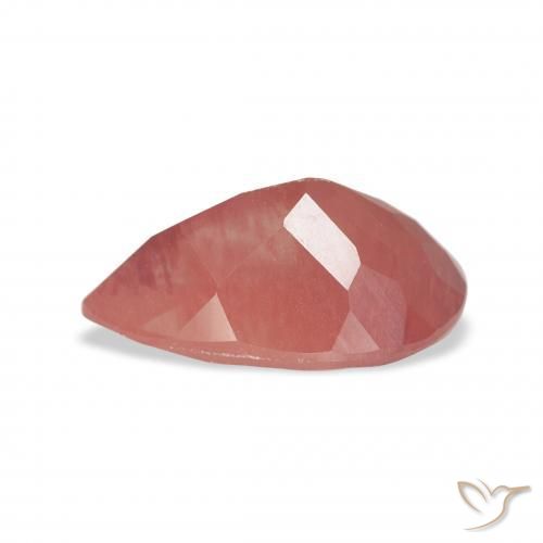 Andesina Labradorite Rosso medio naturale da 2.60 ct, Forma a pera, Trasparente