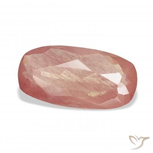 Andesina Labradorite Arancio rossastro pallido naturale da 5.40 ct, Cuscino, Trasparente