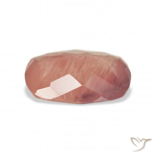 Andesina Labradorite Rosso medio naturale da 4.45 ct, Cuscino, Trasparente