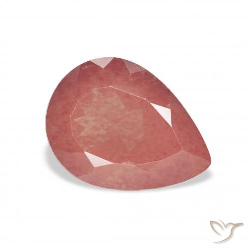 Andesina Labradorite Rosso medio naturale da 3.16 ct, Forma a pera, Trasparente