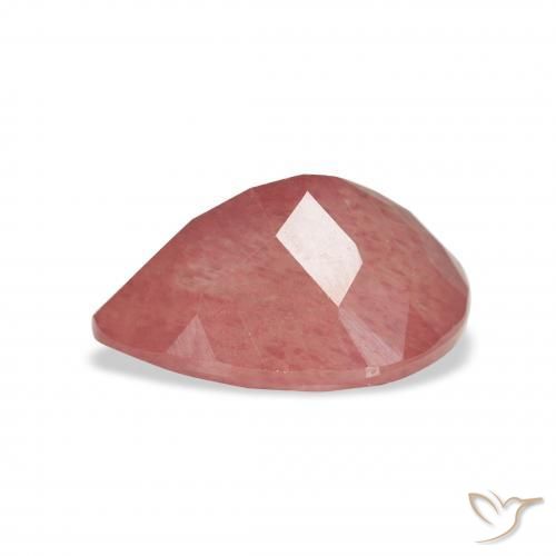 Andesina Labradorite Rosso medio naturale da 3.16 ct, Forma a pera, Trasparente