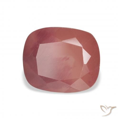 Andesina Labradorite Rosa medio naturale da 3.77 ct, Cuscino, Traslucido