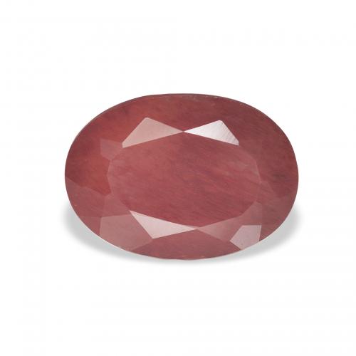 Andesina Labradorite Medium Dark-Pink naturale da 2.30 ct, Ovale, Traslucido
