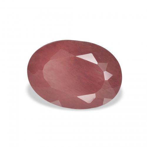 Andesina Labradorite Medium Dark-Pink naturale da 2.30 ct, Ovale, Traslucido