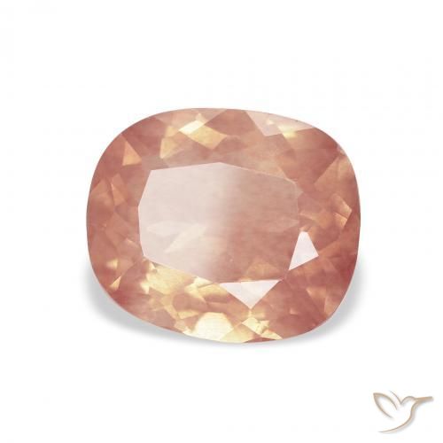 Andesina Labradorite Arancio rossastro chiaro naturale da 1.95 ct, Cuscino, Trasparente