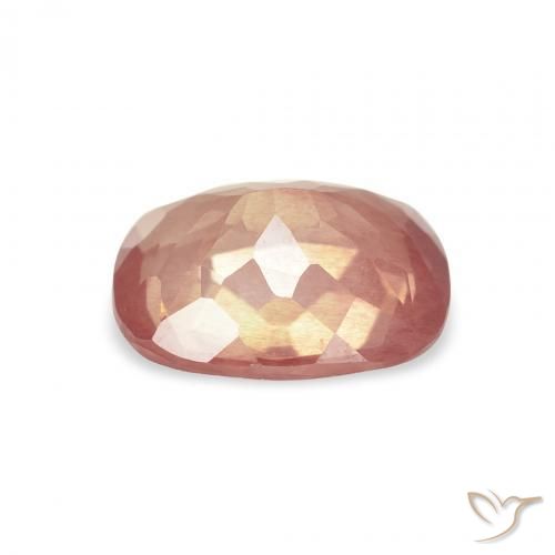 Andesina Labradorite Arancio rossastro chiaro naturale da 1.95 ct, Cuscino, Trasparente