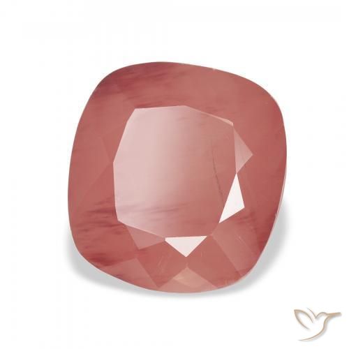 Andesina Labradorite Tono rosa rossastro naturale da 3.59 ct, Cuscino, Traslucido