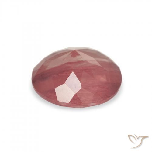 Andesina Labradorite Rosa arancione naturale da 1.63 ct, Rotondo, Trasparente