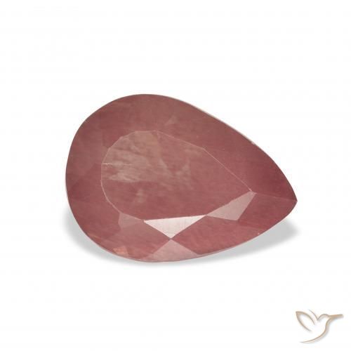 Andesina Labradorite Rosa intenso rosa naturale da 2.86 ct, Forma a pera, Trasparente
