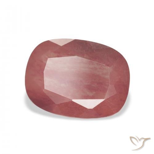 Andesina Labradorite Rosa scuro naturale da 4.08 ct, Cuscino, Trasparente