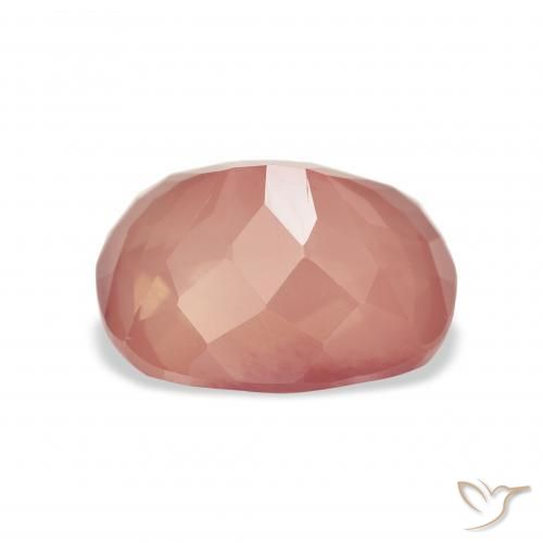 Andesina Labradorite rosa lampone naturale da 4.54 ct, Cuscino, Trasparente