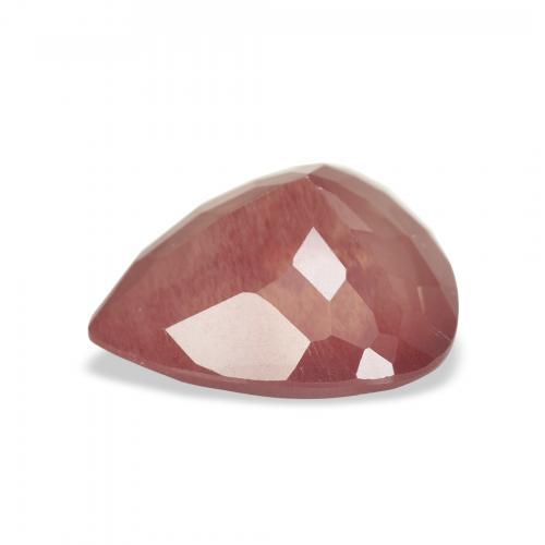 Andesina Labradorite Rosso mattone naturale da 3.02 ct, Forma a pera, Trasparente