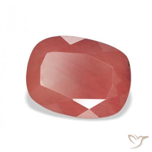Andesina Labradorite Sangue rosso naturale da 4.63 ct, Cuscino, Traslucido