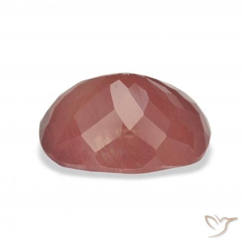 Andesina Labradorite Rosso scuro naturale da 4.92 ct, Cuscino, Traslucido