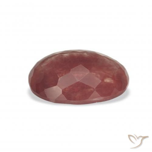 Andesina Labradorite Rosso scuro naturale da 3.38 ct, Ovale, Trasparente