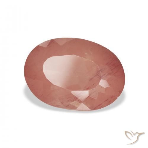 Andesina Labradorite Rosso medio naturale da 4.03 ct, Ovale, Trasparente