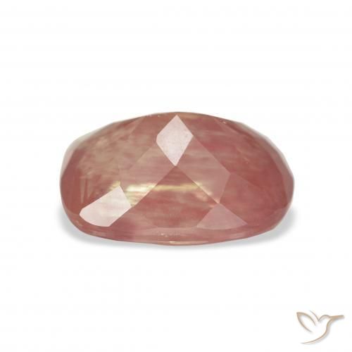 Andesina Labradorite Arancio rossastro pallido naturale da 3.85 ct, Cuscino, Trasparente