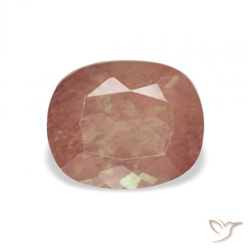 Andesina Labradorite Rosso arancione naturale da 2.25 ct, Cuscino, Trasparente