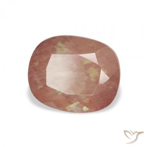 Andesina Labradorite Rosso arancione naturale da 2.25 ct, Cuscino, Trasparente