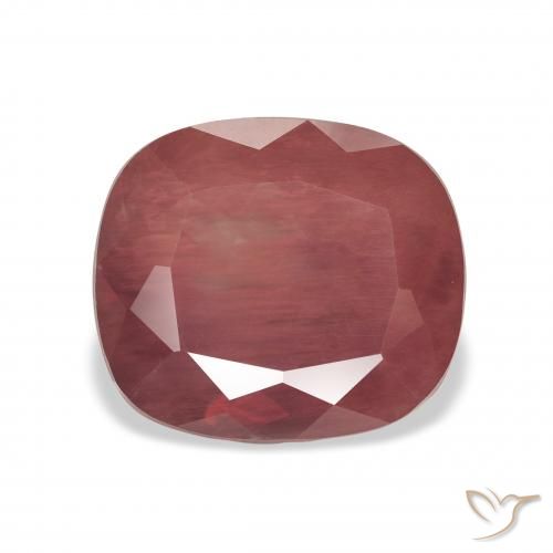 4.23ct Naturale Rosso scuro Andesina Labradorite, Cuscino, Traslucido
