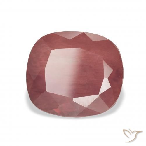 Andesina Labradorite Rosso scuro naturale da 4.23 ct, Cuscino, Traslucido