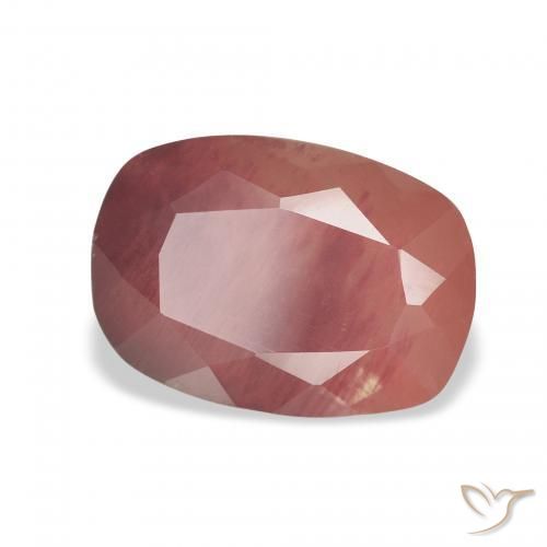 Andesina Labradorite Rosso medio naturale da 3.02 ct, Cuscino, Traslucido