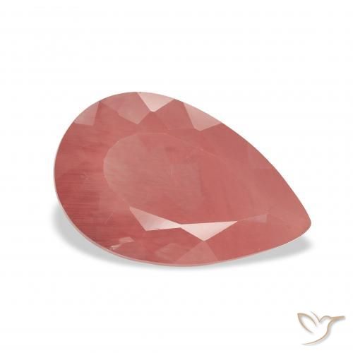 Andesina Labradorite Rosso medio naturale da 2.68 ct, Forma a pera, Traslucido