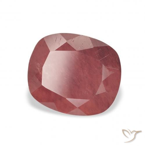 Andesina Labradorite Rosso medio naturale da 1.65 ct, Cuscino, Traslucido