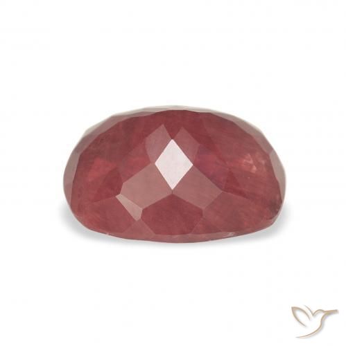 Andesina Labradorite Rosso medio naturale da 1.65 ct, Cuscino, Traslucido