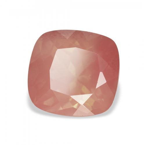Andesina Labradorite Rosa arancione naturale da 3.42 ct, Cuscino, Trasparente
