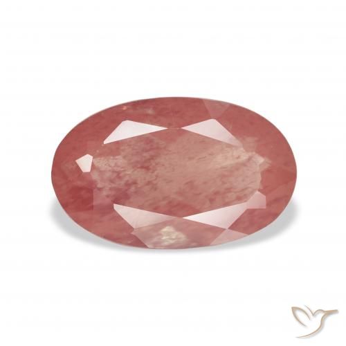 2.65ct Naturale rosa lampone Andesina Labradorite, Ovale, Trasparente
