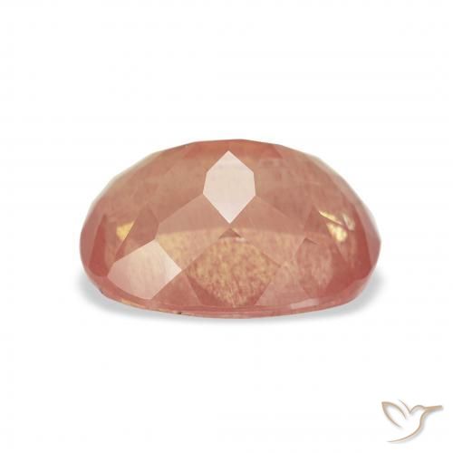 Andesina Labradorite Rosa medio naturale da 3.14 ct, Cuscino, Trasparente