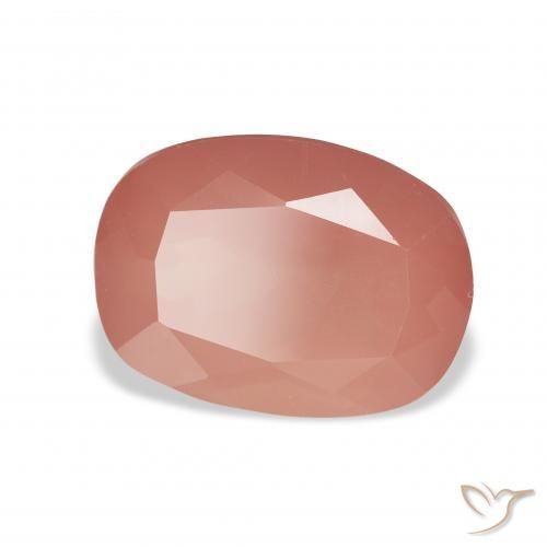 Andesina Labradorite Rosa medio naturale da 4.12 ct, Cuscino, Trasparente