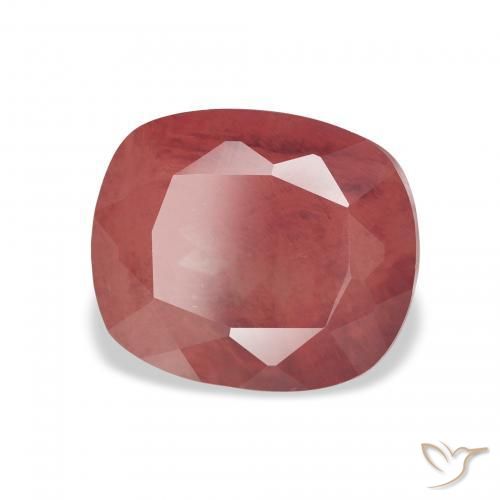 Andesina Labradorite Rosso medio naturale da 3.40 ct, Cuscino, Traslucido