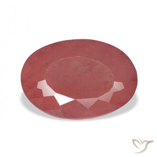 Andesina Labradorite Rosso medio naturale da 4.60 ct, Ovale, Trasparente