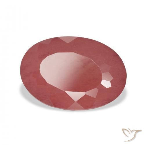 Andesina Labradorite Rosso medio naturale da 4.60 ct, Ovale, Trasparente