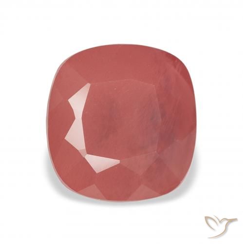 Andesina Labradorite Arancio rossastro pallido naturale da 2.55 ct, Cuscino, Trasparente