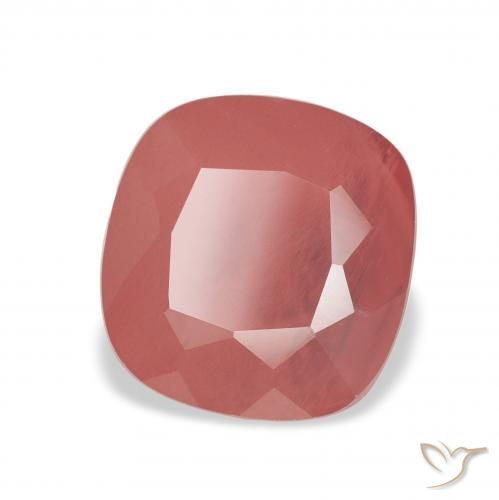 Andesina Labradorite Arancio rossastro pallido naturale da 2.55 ct, Cuscino, Trasparente