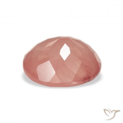 Andesina Labradorite Arancio rossastro pallido naturale da 2.31 ct, Ovale, Trasparente