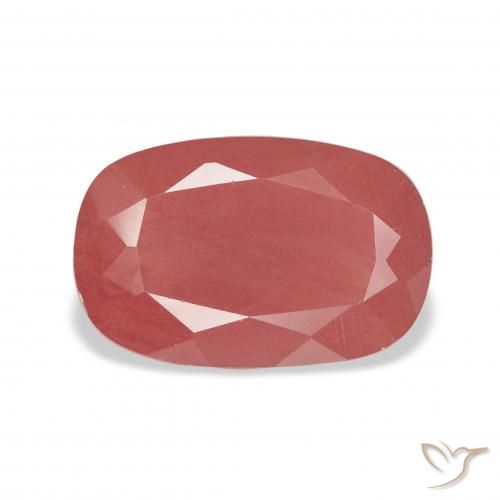 Andesina Labradorite Arancio rossastro pallido naturale da 3.24 ct, Cuscino, Trasparente