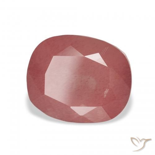 Andesina Labradorite Rosso medio naturale da 3.19 ct, Cuscino, Trasparente