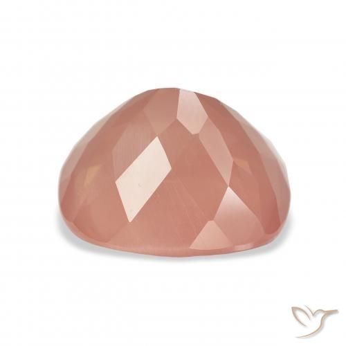 Andesina Labradorite Rosa arancione naturale da 6.63 ct, Cuscino, Traslucido