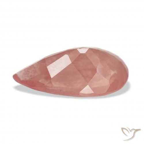 Andesina Labradorite Rosa medio naturale da 5.89 ct, Forma a pera, Trasparente