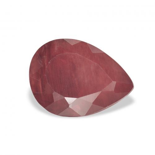 Andesina Labradorite Rosso scuro naturale da 1.89 ct, Forma a pera, Trasparente