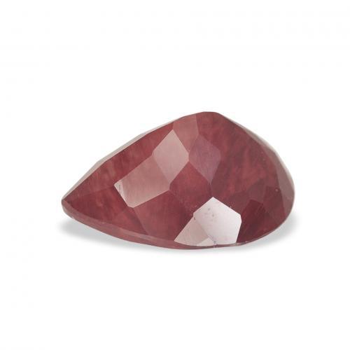 Andesina Labradorite Rosso scuro naturale da 1.89 ct, Forma a pera, Trasparente
