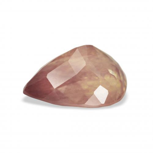 Andesina Labradorite Rosso arancione naturale da 3.41 ct, Forma a pera, Trasparente
