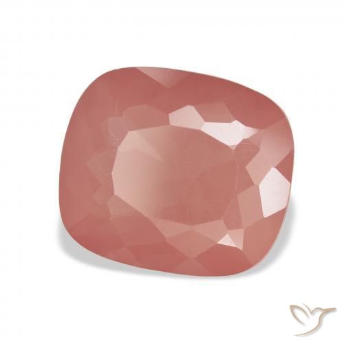 Andesina Labradorite Arancio rossastro pallido naturale da 6.94 ct, Cuscino, Trasparente