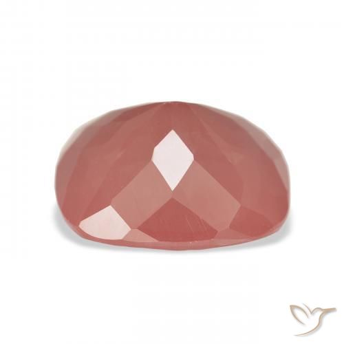 Andesina Labradorite Arancio rossastro pallido naturale da 6.94 ct, Cuscino, Trasparente